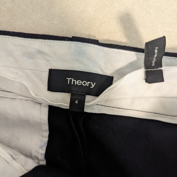 Theory Sleek Flannel Straight Cuff Pant - Picture 6 of 10